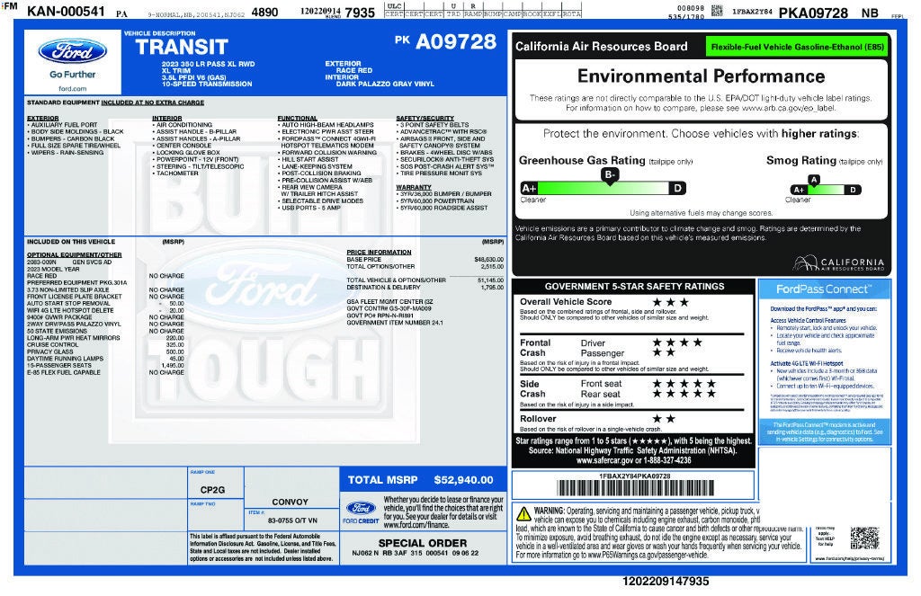 2023 Ford Transit Passenger Wagon XL