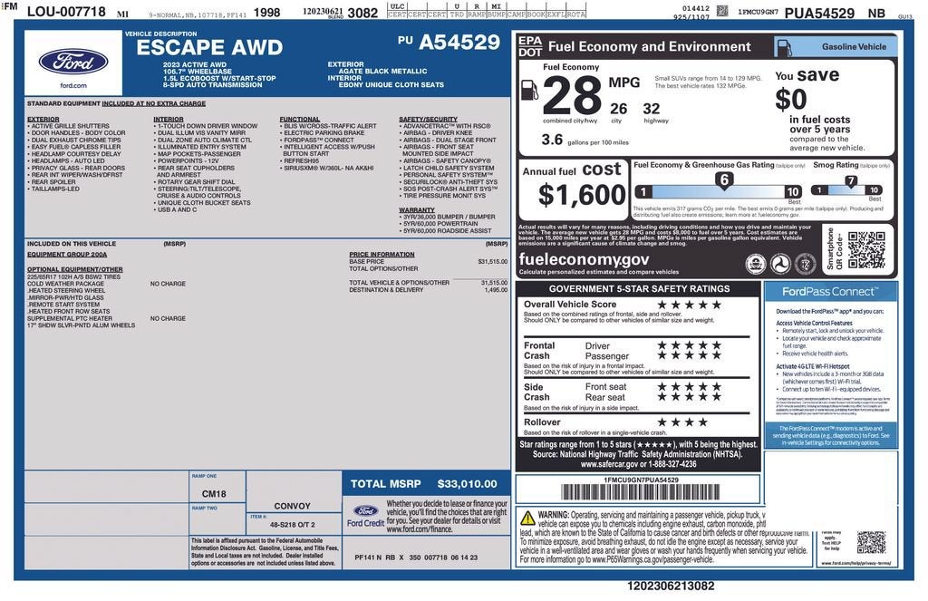 2023 Ford Escape Active