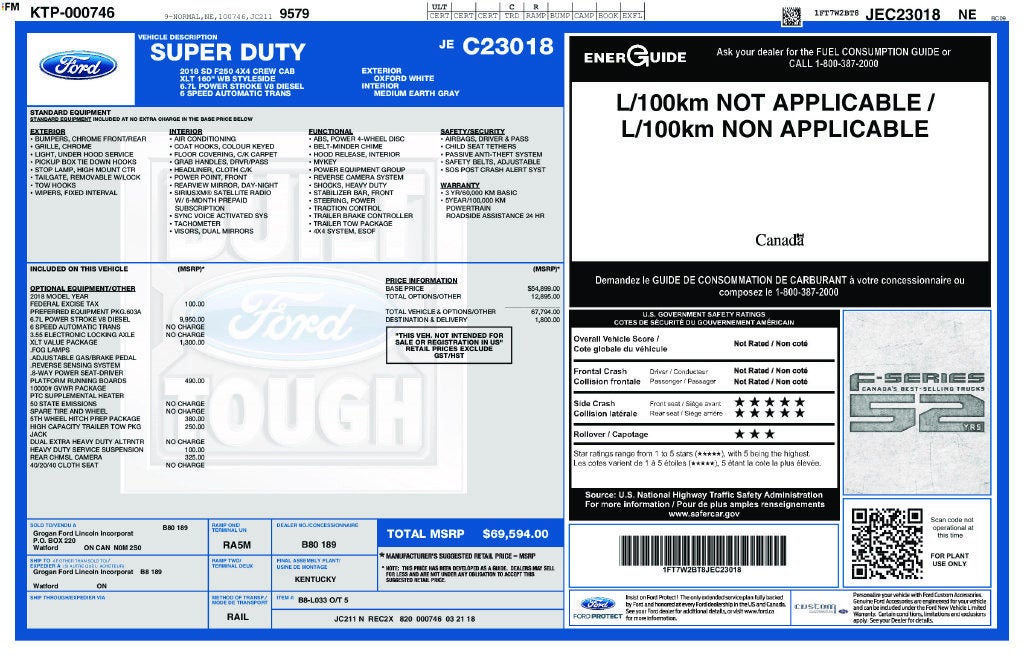2018 Ford Super Duty F-250 SRW XL