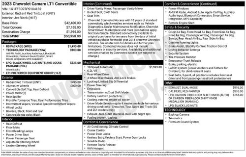 2023 Chevrolet Camaro LT1