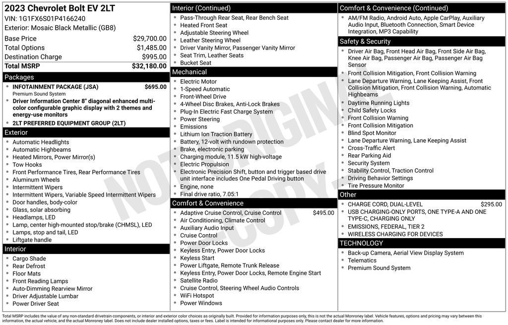 2023 Chevrolet Bolt EV 2LT