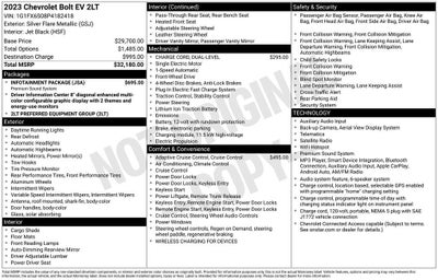 2023 Chevrolet Bolt EV 2LT