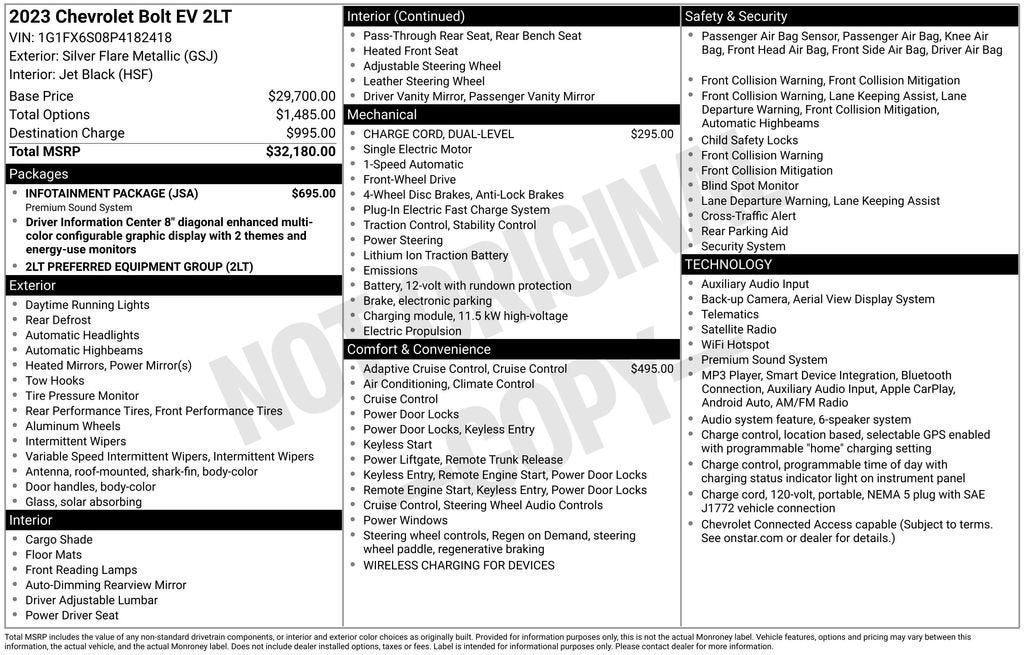 2023 Chevrolet Bolt EV 2LT