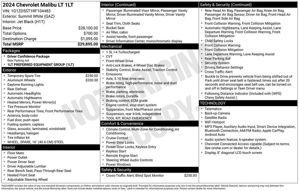 2024 Chevrolet Malibu 1LT