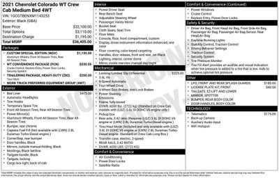 2021 Chevrolet Colorado 4WD Work Truck