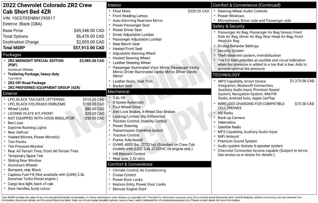 2022 Chevrolet Colorado 4WD ZR2