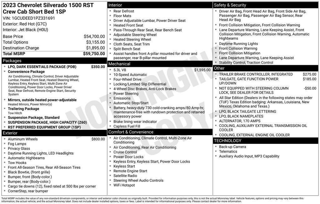 2023 Chevrolet Silverado 1500 RST