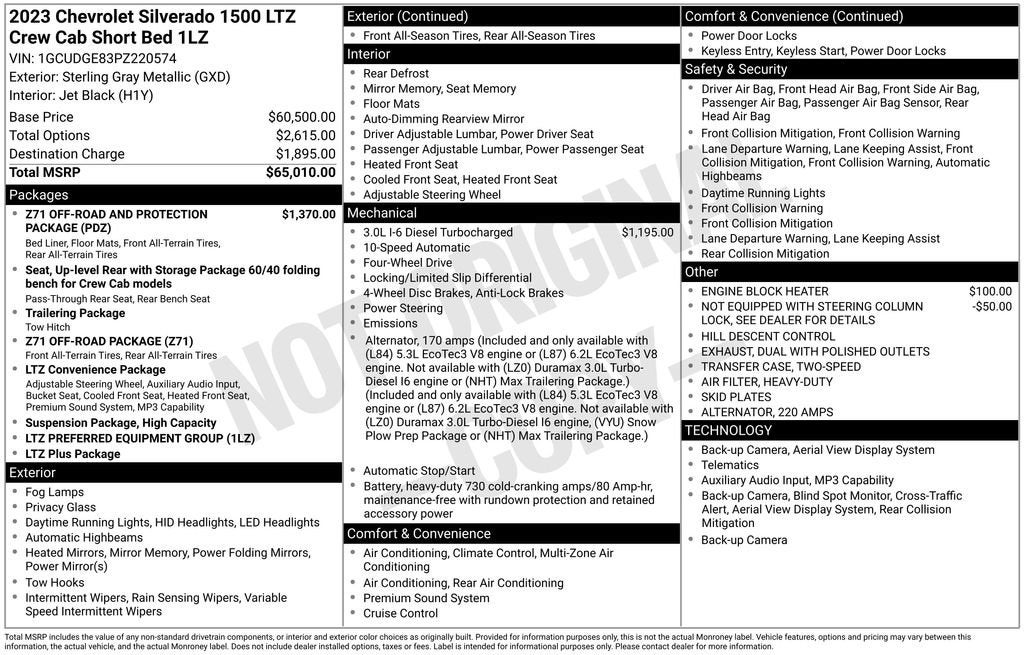 2023 Chevrolet Silverado 1500 LTZ