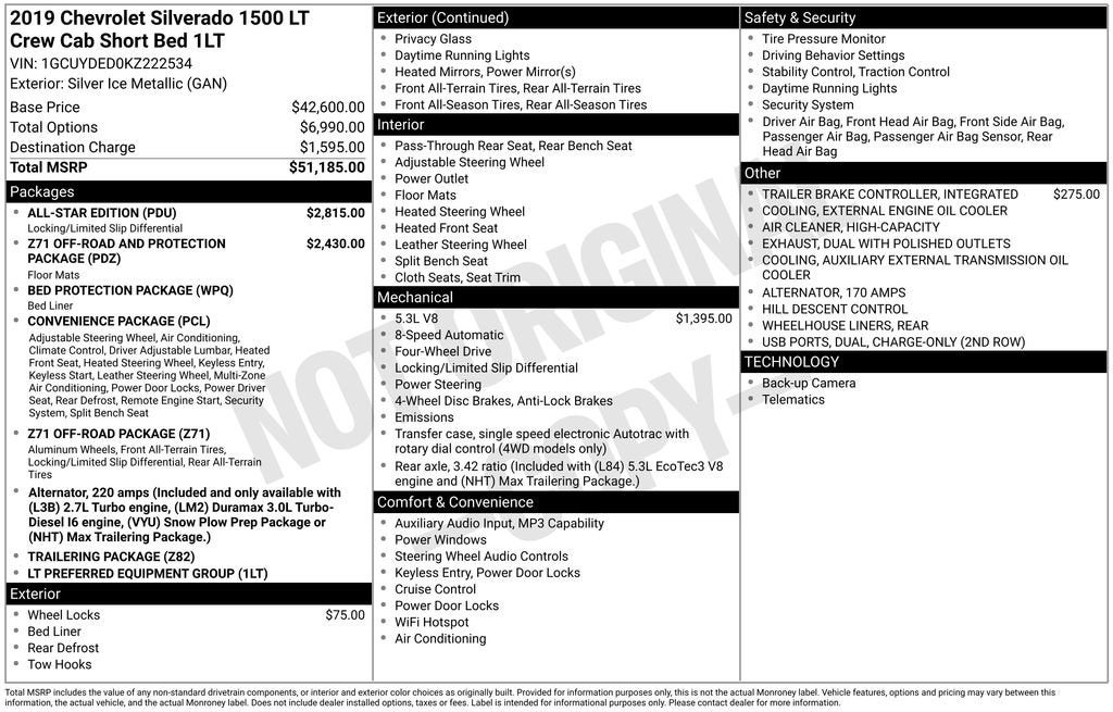2019 Chevrolet Silverado 1500 LT
