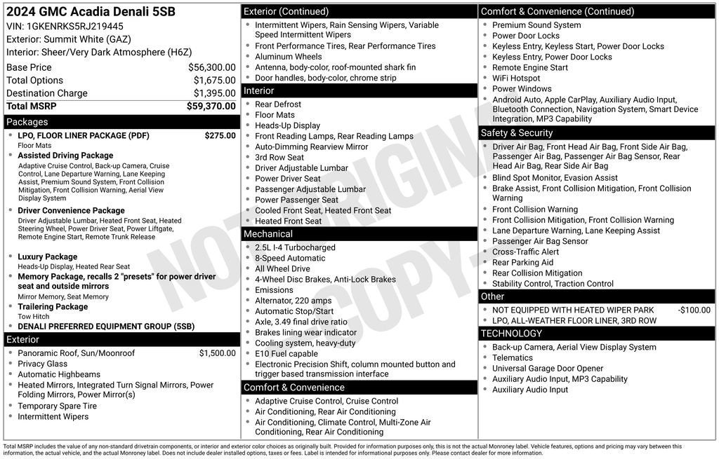 2024 GMC Acadia Denali
