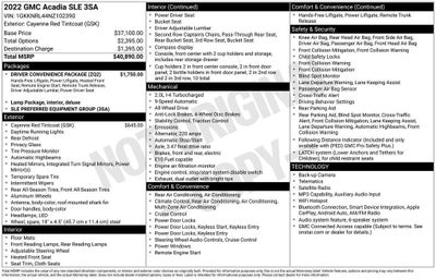 2022 GMC Acadia SLE