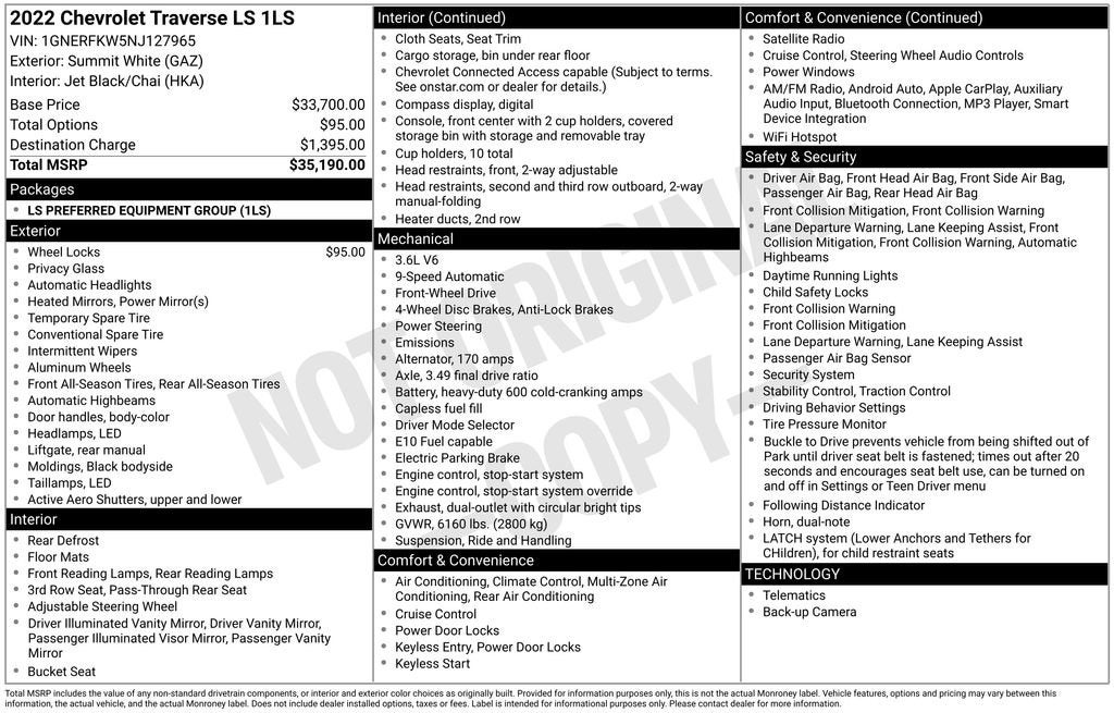 2022 Chevrolet Traverse LS