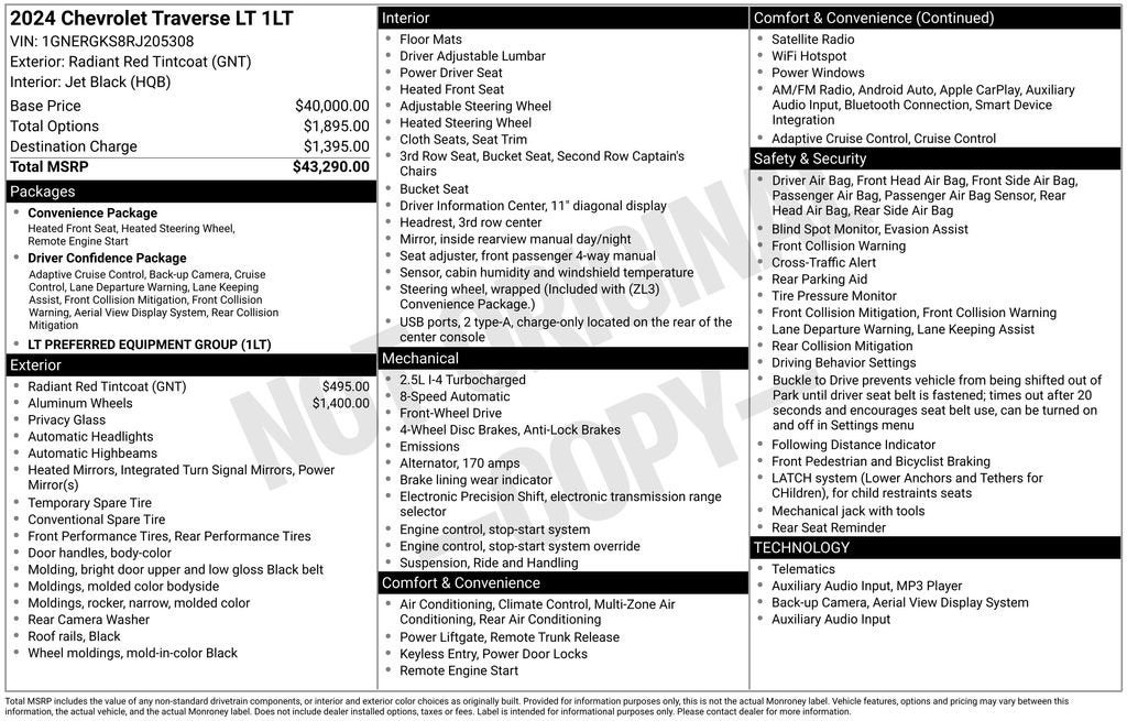 2024 Chevrolet Traverse LT