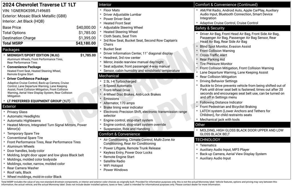 2024 Chevrolet Traverse LT