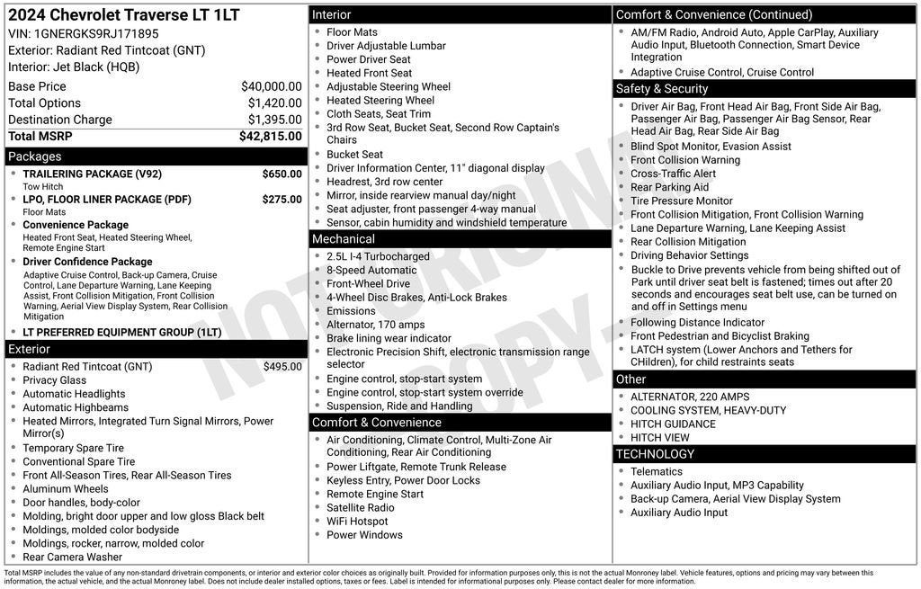 2024 Chevrolet Traverse LT