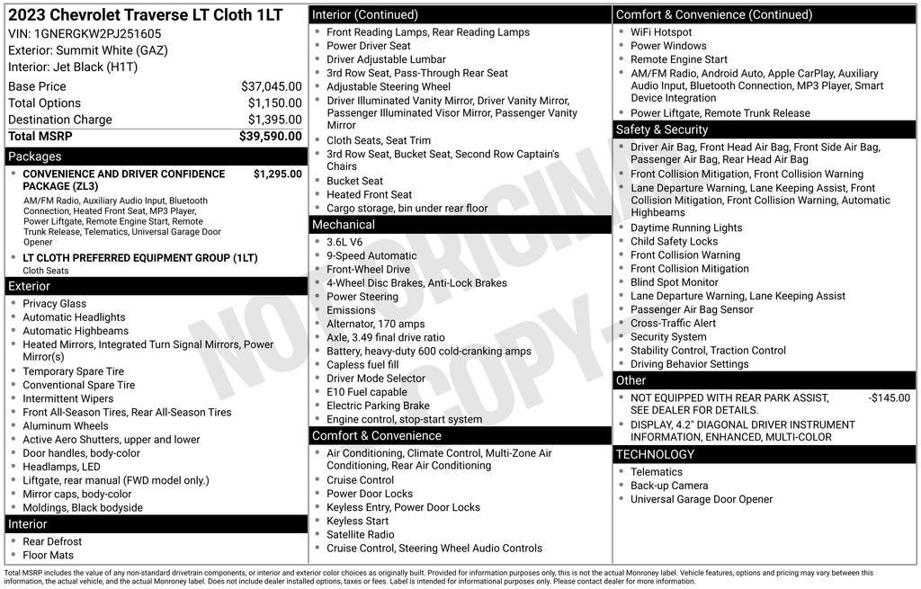 2023 Chevrolet Traverse LT Cloth