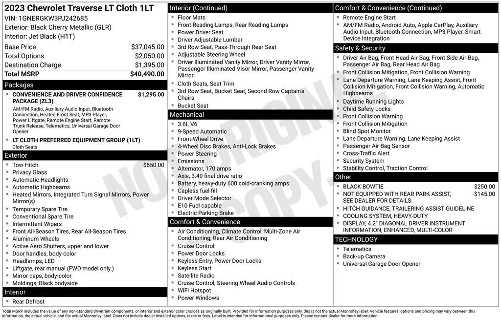 2023 Chevrolet Traverse LT Cloth