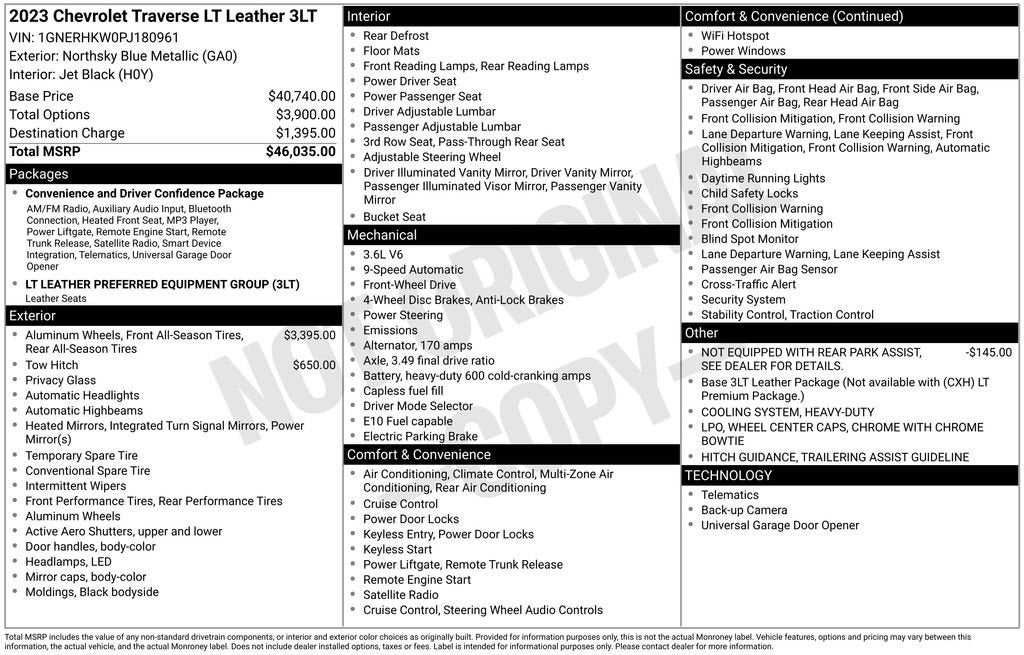 2023 Chevrolet Traverse LT Leather