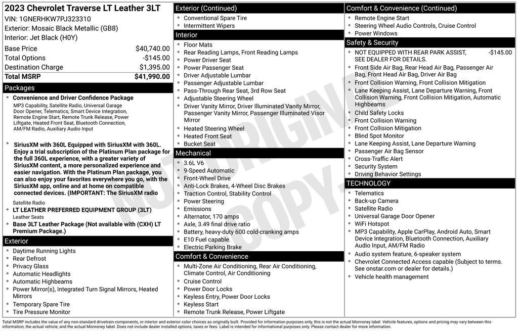 2023 Chevrolet Traverse LT Leather