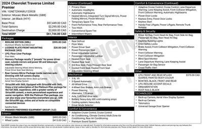 2024 Chevrolet Traverse Limited Premier