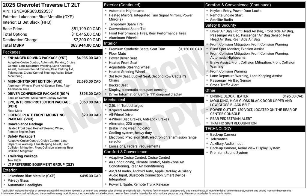 2025 Chevrolet Traverse LT