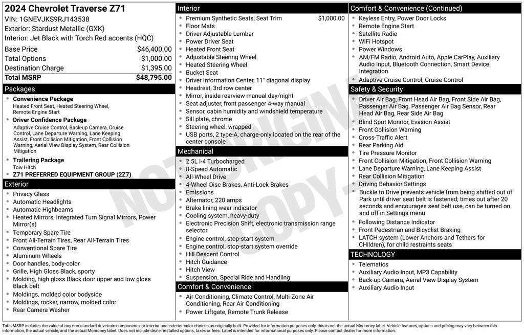2024 Chevrolet Traverse Z71