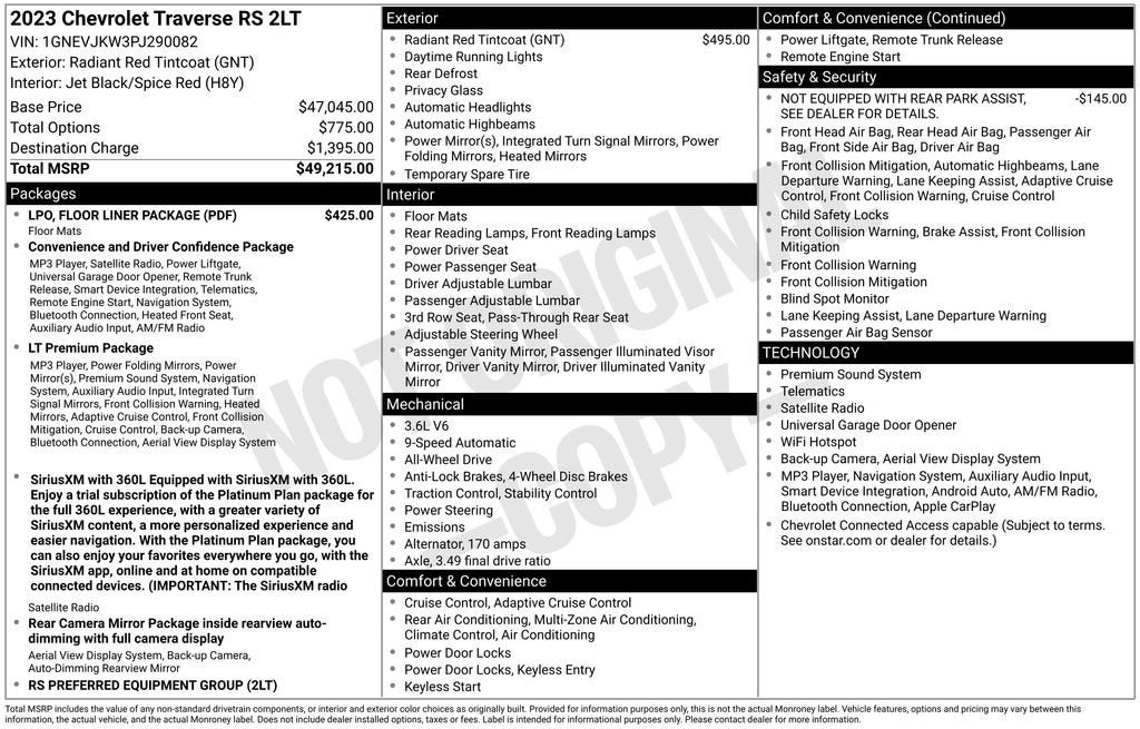 2023 Chevrolet Traverse RS