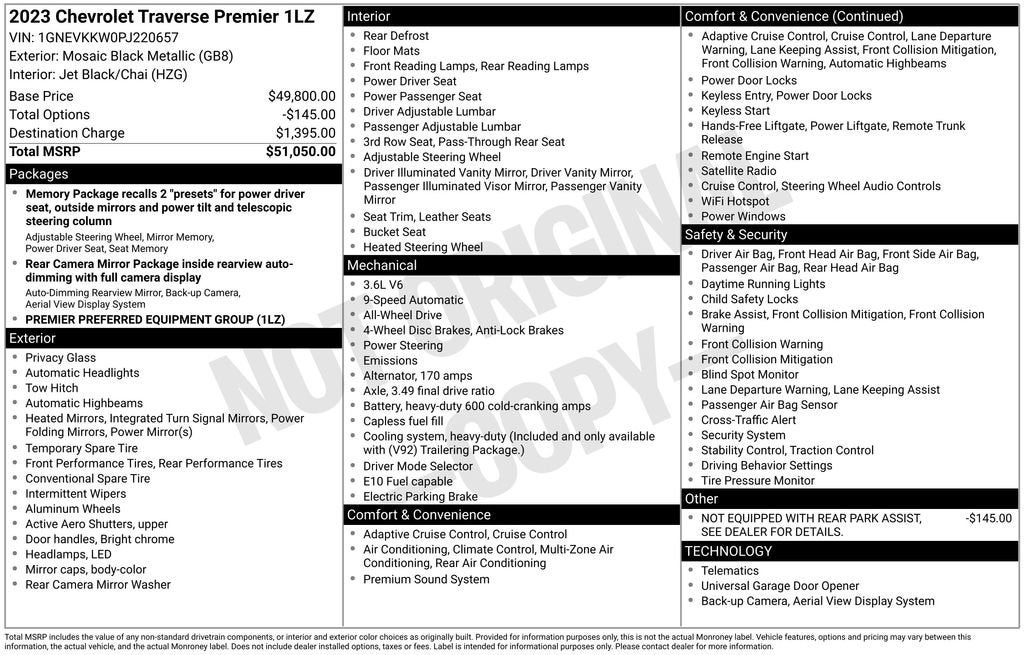 2023 Chevrolet Traverse Premier