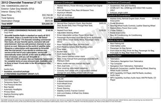 2012 Chevrolet Traverse LT w/1LT