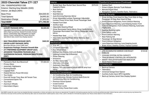2023 Chevrolet Tahoe Z71