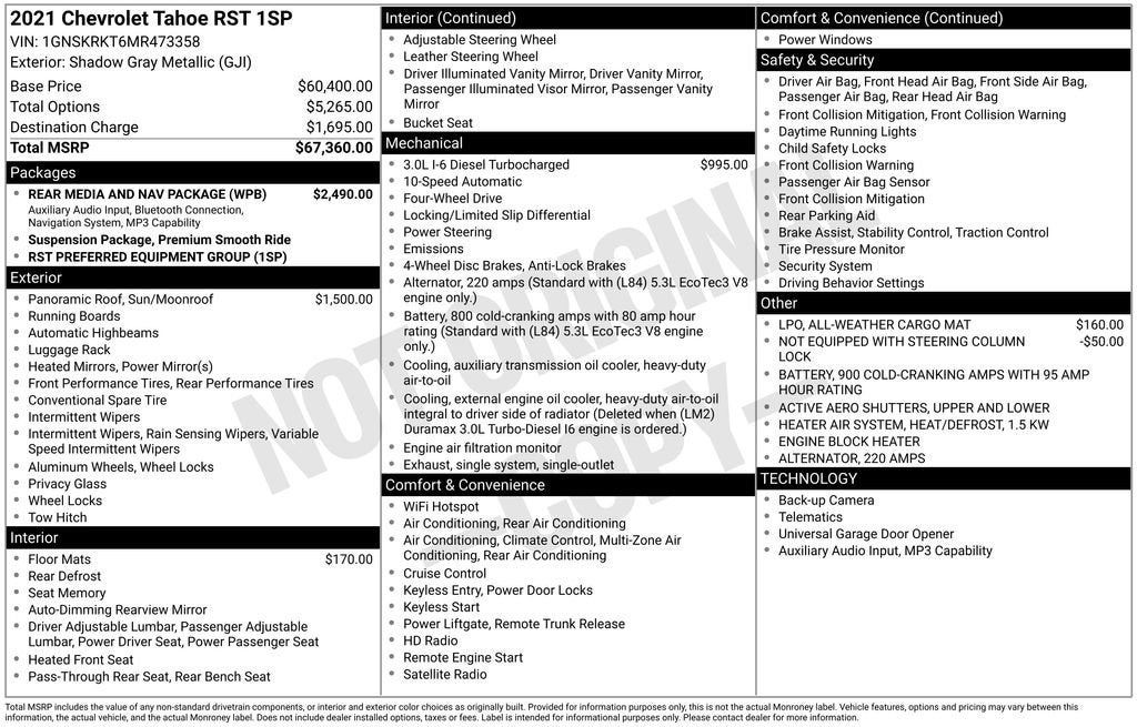 2021 Chevrolet Tahoe RST