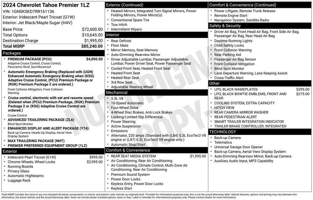 2024 Chevrolet Tahoe Premier