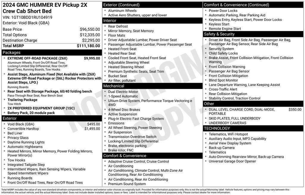 2024 GMC HUMMER EV Pickup 2X