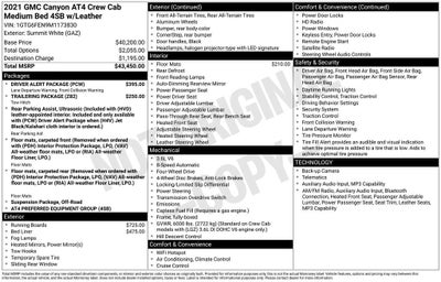 2021 GMC Canyon 4WD AT4 w/Leather