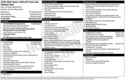 2022 GMC Sierra 1500 AT4