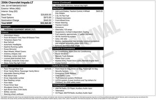 2006 Chevrolet Impala LT 3.5L