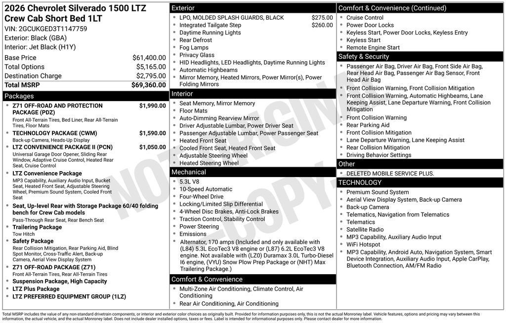 2026 Chevrolet Silverado 1500 LTZ