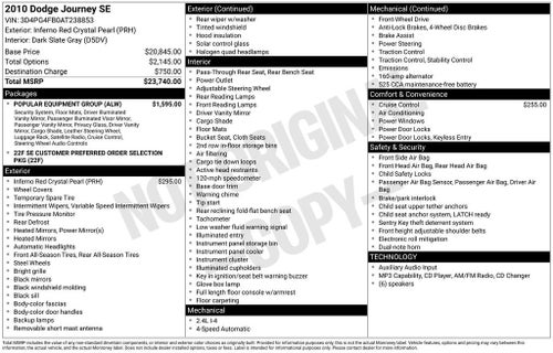 2010 Dodge Journey SE