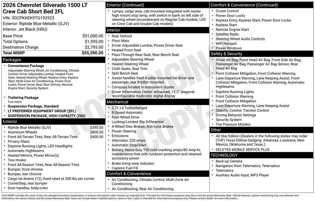 2026 Chevrolet Silverado 1500 LT (2FL)