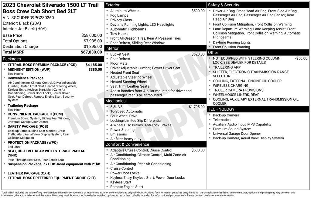 2023 Chevrolet Silverado 1500 LT Trail Boss