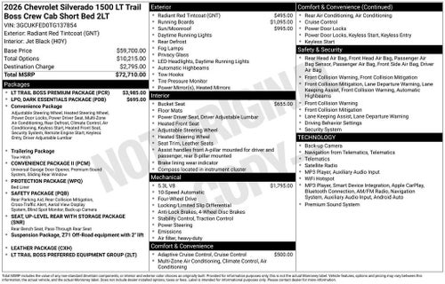 2026 Chevrolet Silverado 1500 LT Trail Boss
