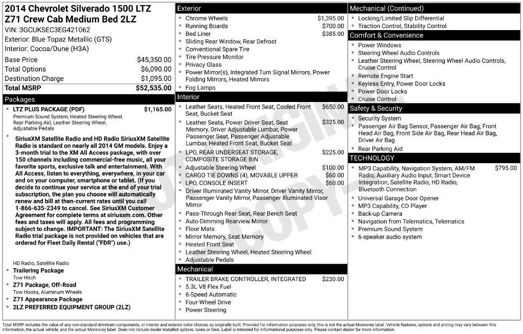 2014 Chevrolet Silverado 1500 LTZ