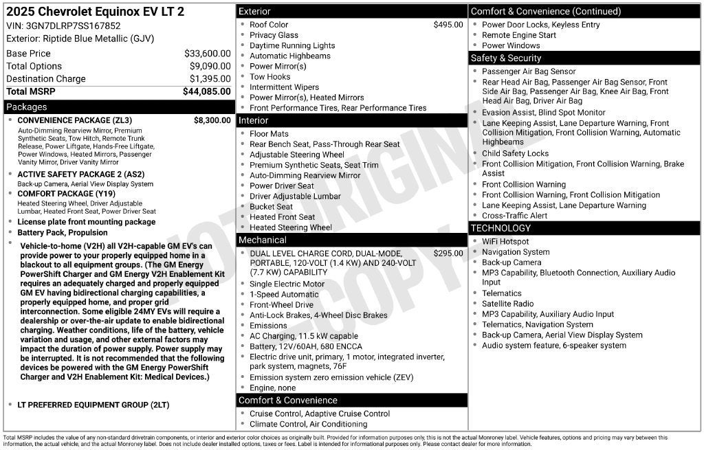 2025 Chevrolet Equinox EV LT