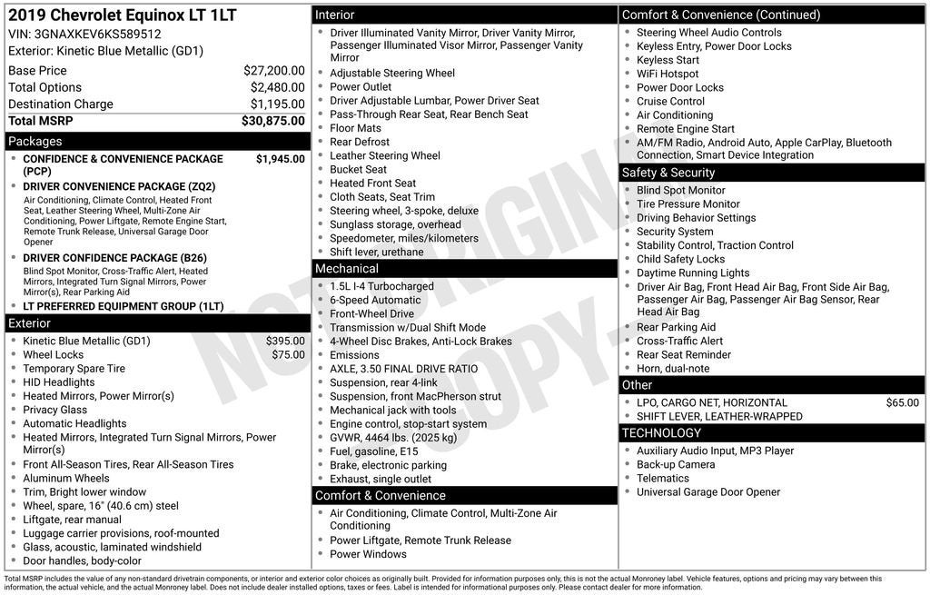 2019 Chevrolet Equinox LT