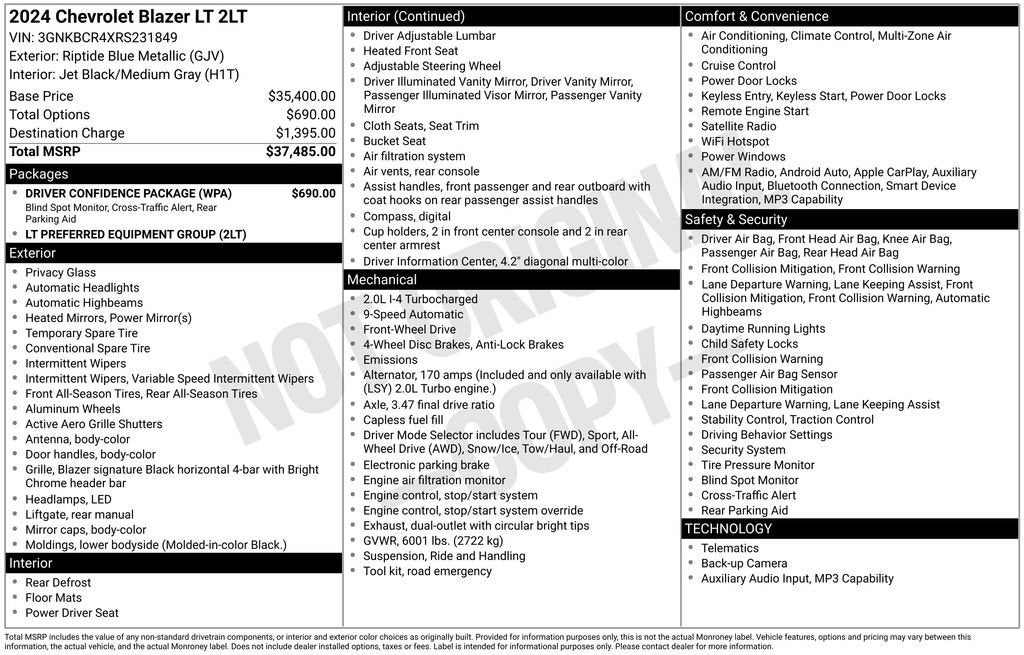 2024 Chevrolet Blazer 2LT