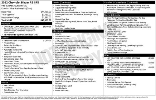 2022 Chevrolet Blazer RS