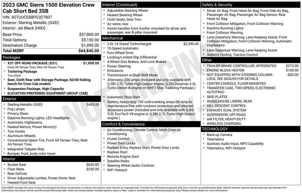 2023 GMC Sierra 1500 Elevation