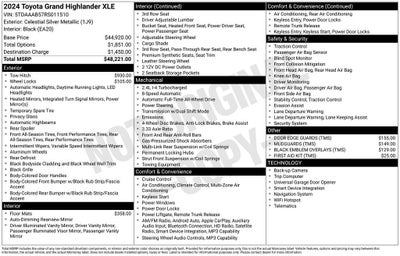 2024 Toyota Grand Highlander XLE