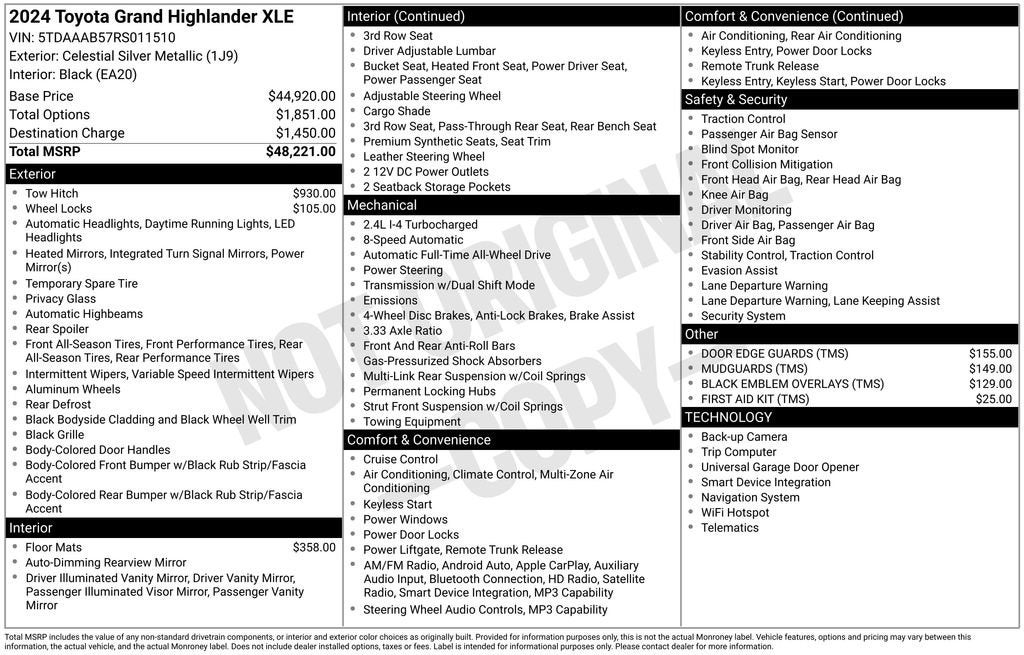 2024 Toyota Grand Highlander XLE