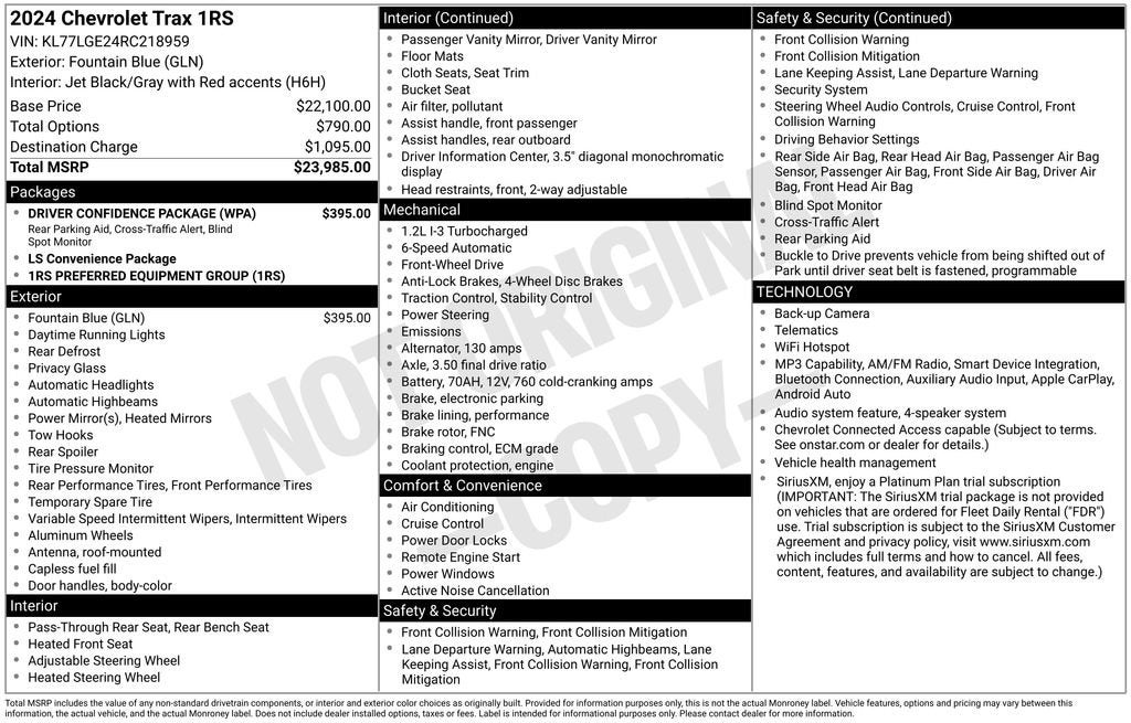 2024 Chevrolet Trax 1RS